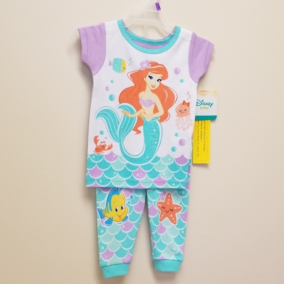Disney Other - Girl's Disney Baby "Little Mermaid" Pajamas - New